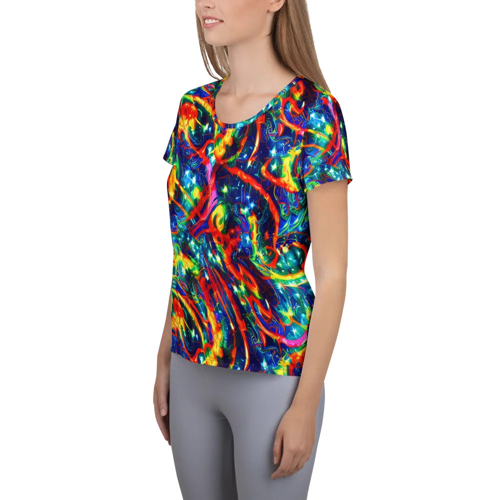 Firedance on Women's Athletic T-Shirt — Left