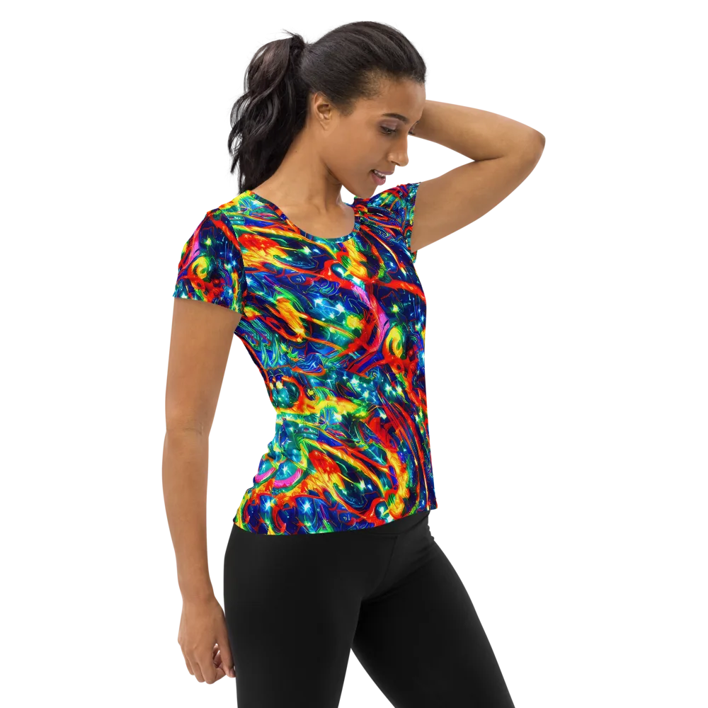 Firedance on Women's Athletic T-Shirt — Right