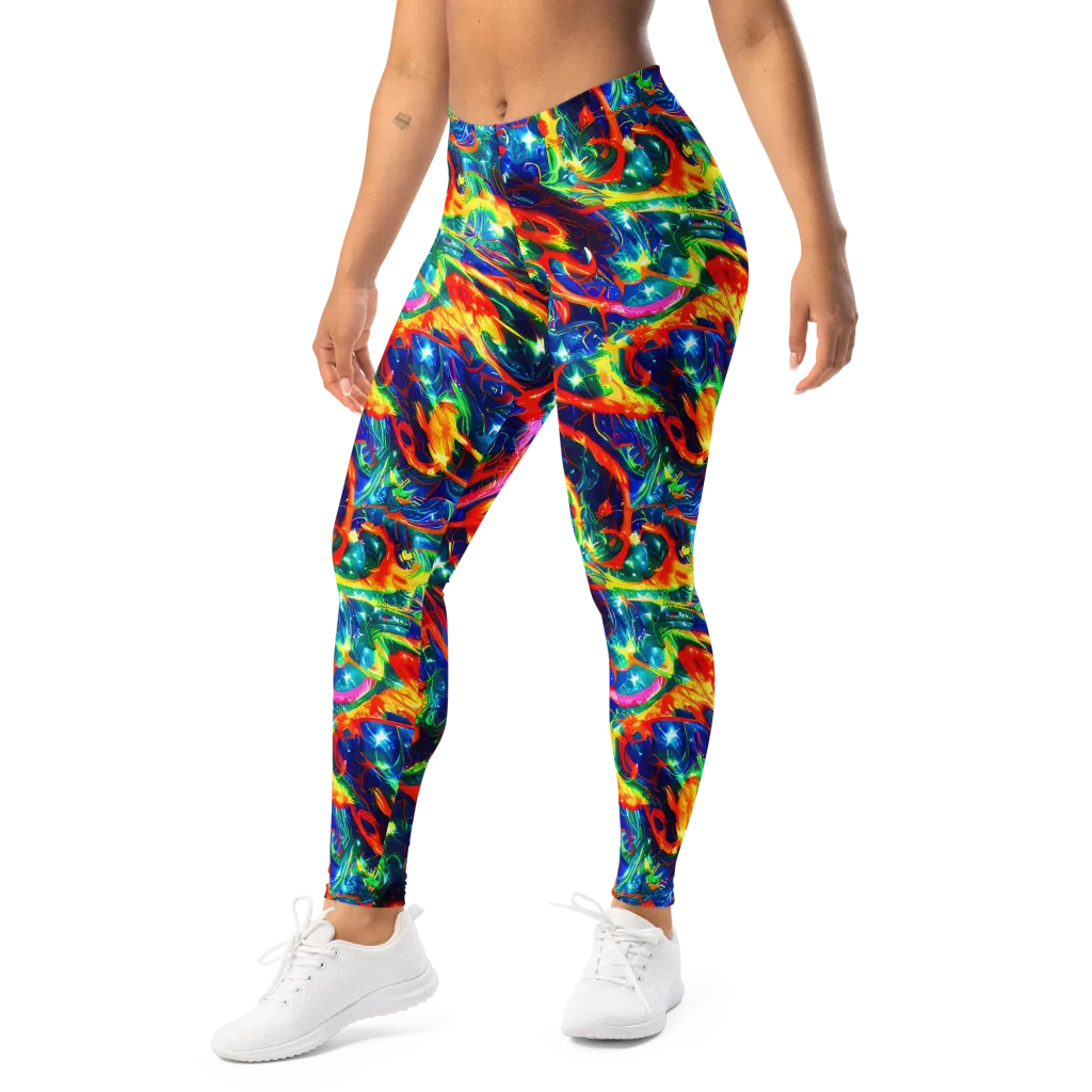 Firedance on Leggings — Left Front