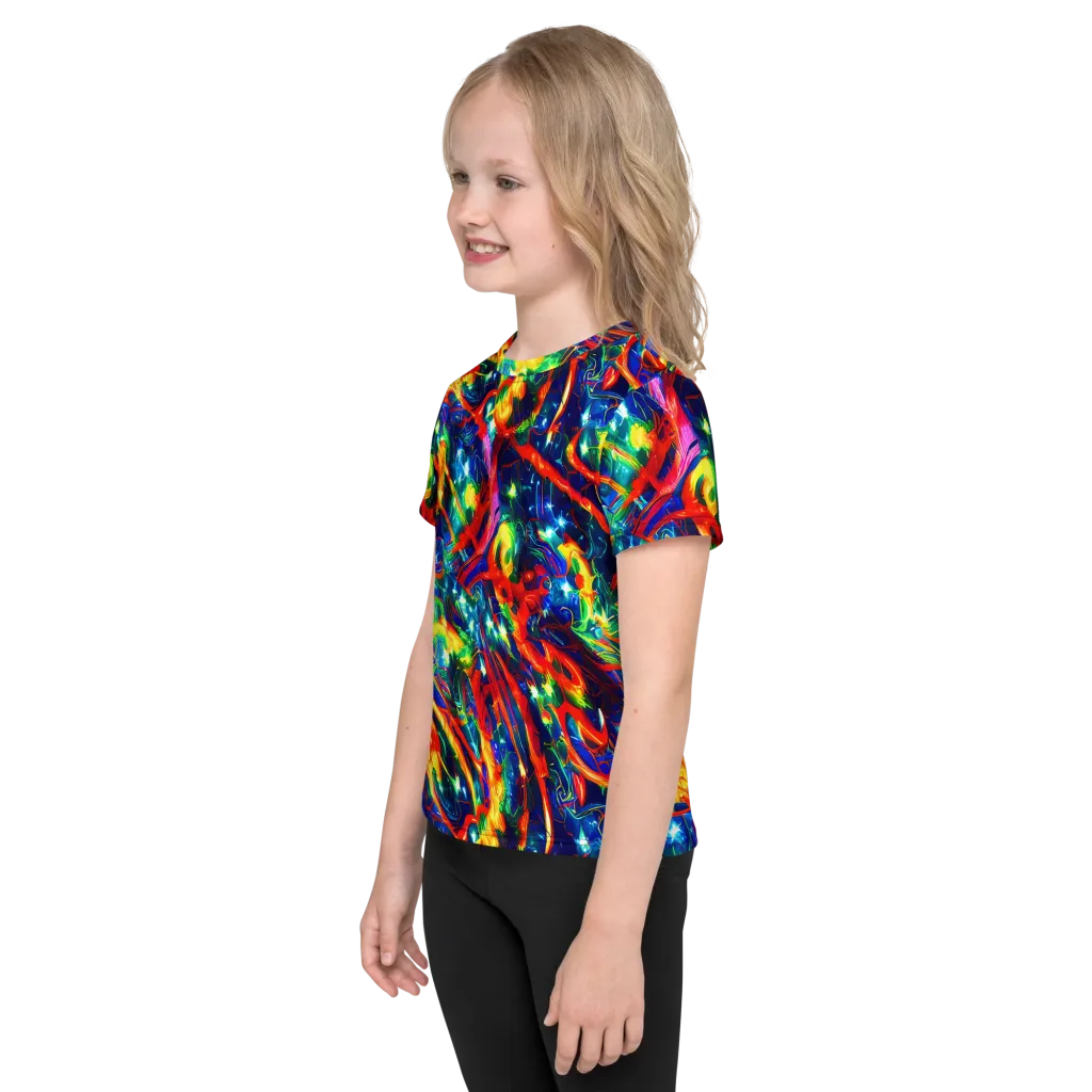 Firedance on Kids Crew Neck T-Shirt — Left
