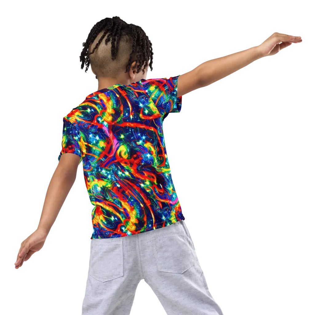 Firedance on Kids Crew Neck T-Shirt — Back