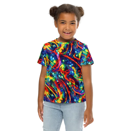 Firedance on a Kids Crew Neck T-Shirt