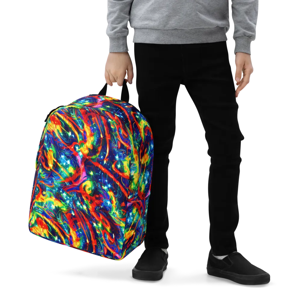 Firedance on Minimalist Backpack — Zoomed-in