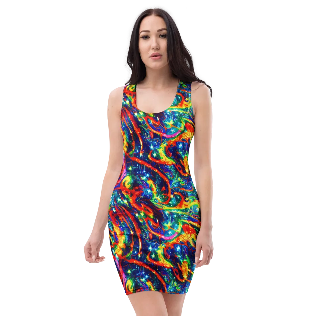 Firedance on Bodycon Dress — Front