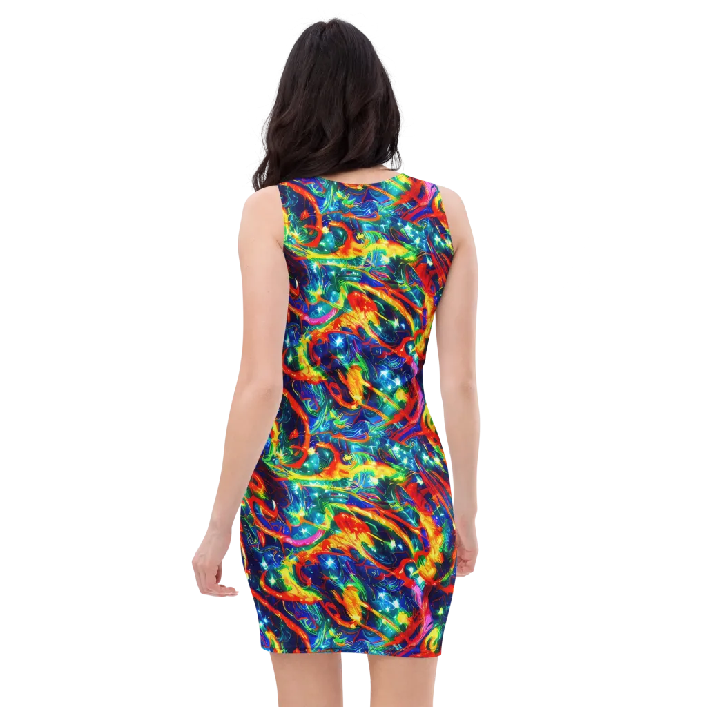 Firedance on Bodycon Dress — Back