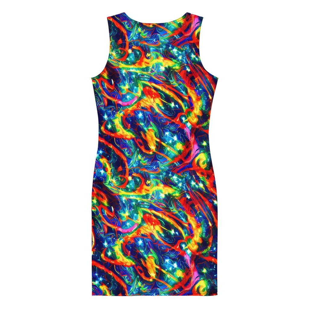 Firedance on Bodycon Dress — Back