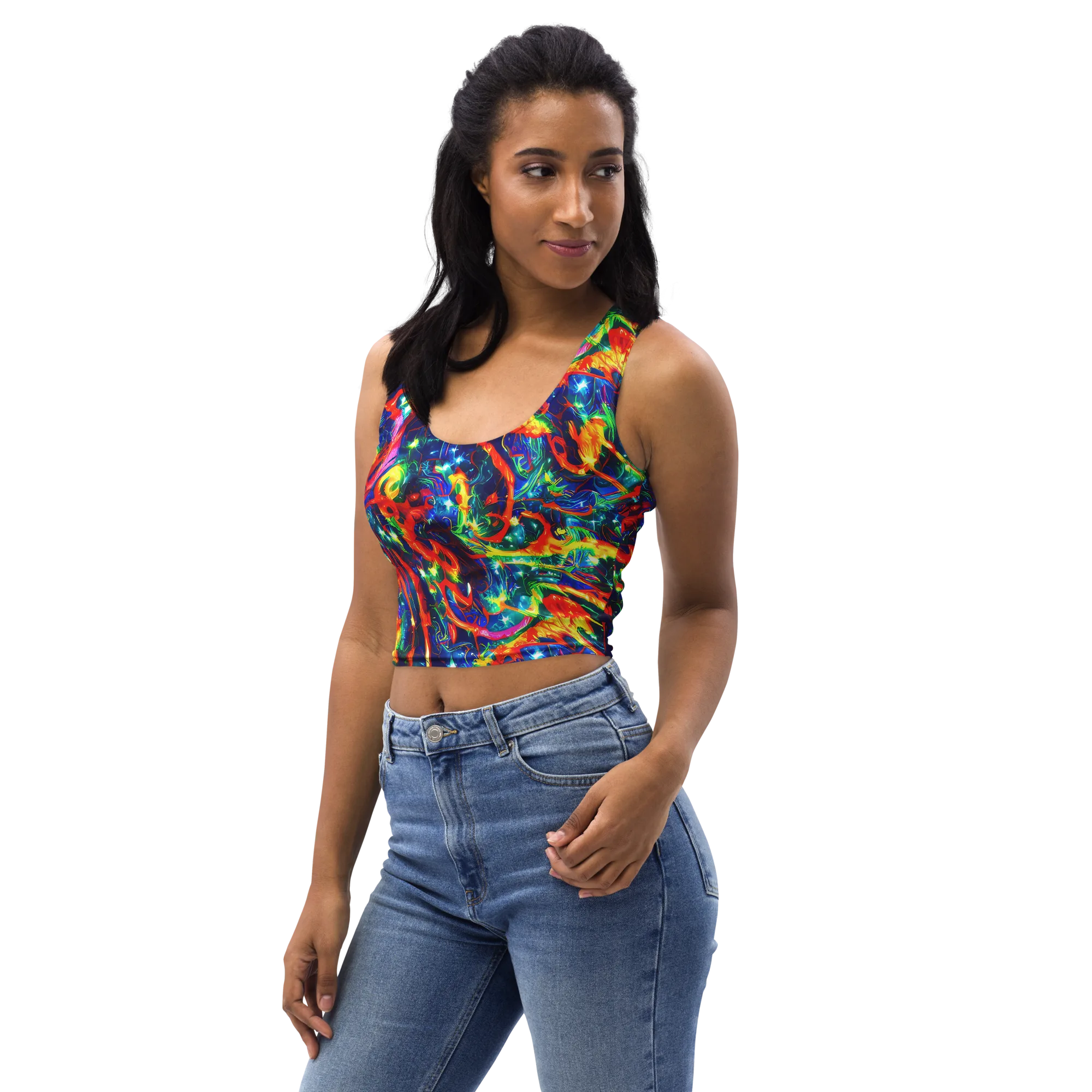 Firedance on Crop Top — Left Front