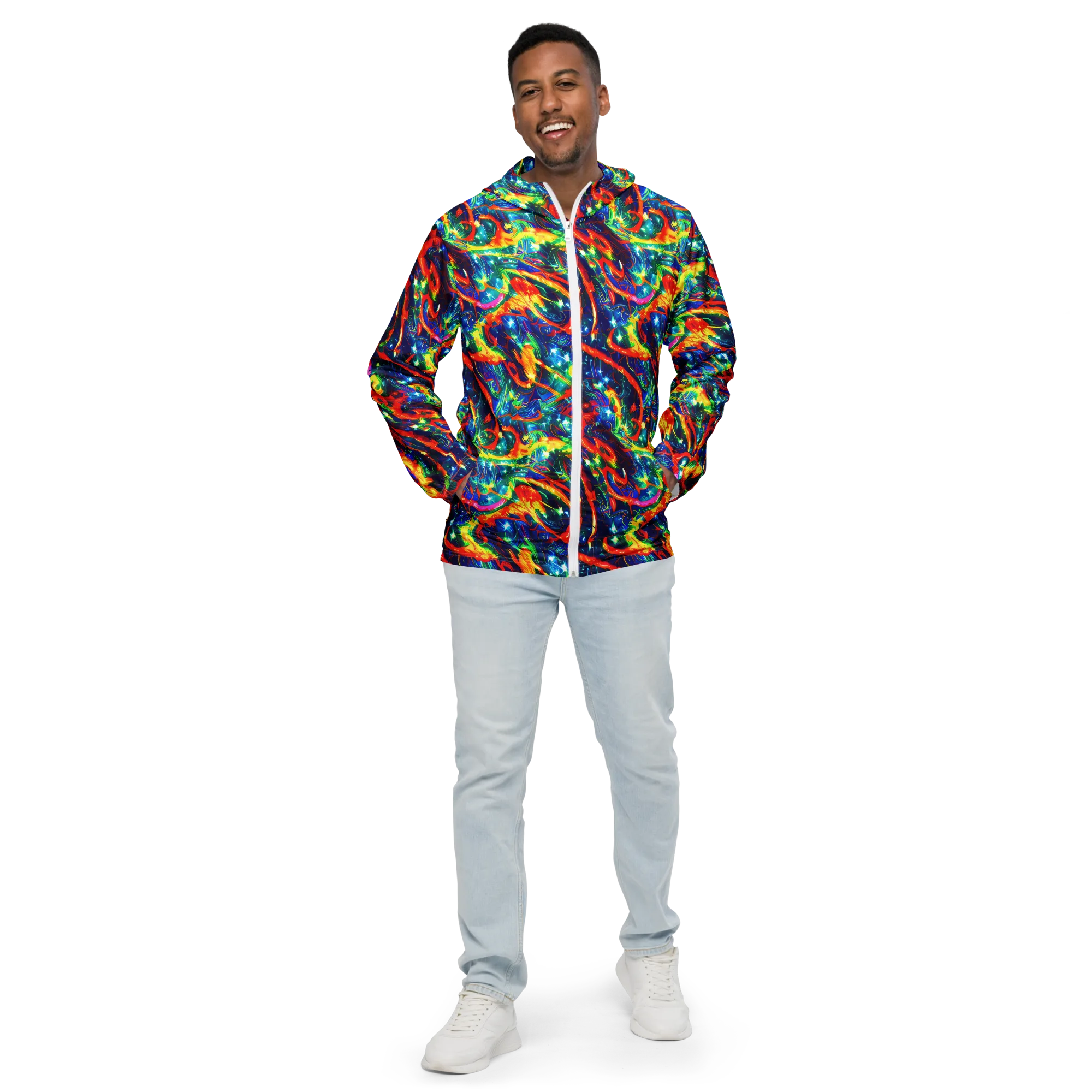 Firedance on Men's Windbreaker — Front