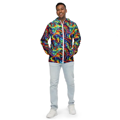 Firedance on a Men's Windbreaker