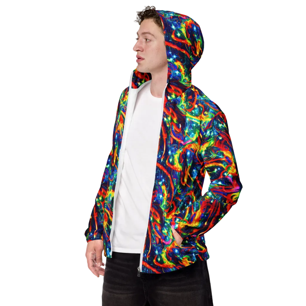Firedance on Men's Windbreaker — Left Front
