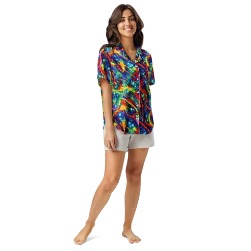 Firedance on a Women's Short Sleeve Pajama Top