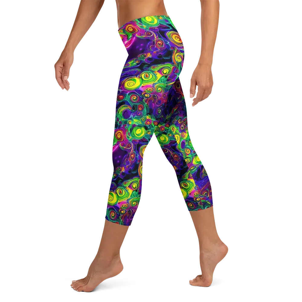 Spiral Fever on Capri Leggings — Left
