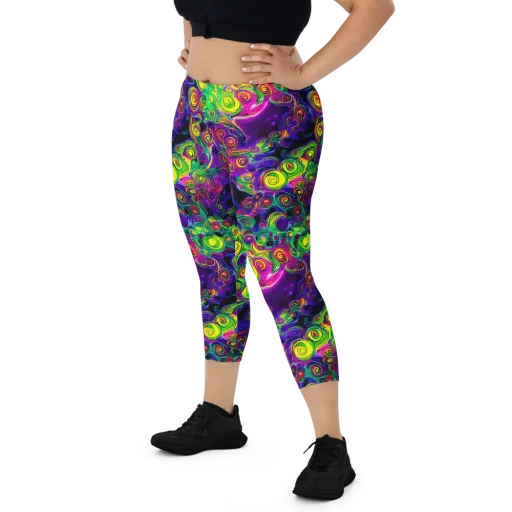 Spiral Fever on a Capri Leggings