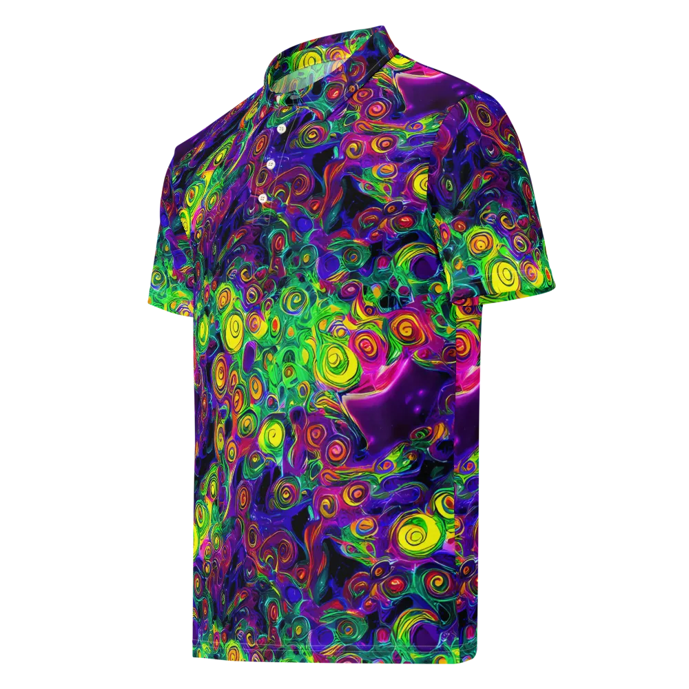Spiral Fever on Men's Slim Fit Polo Shirt — Left Front