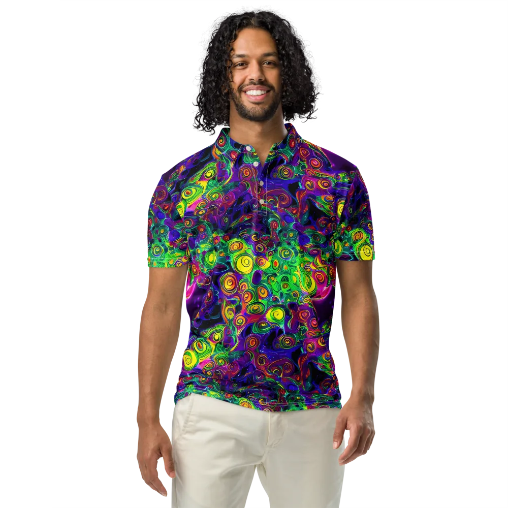 Spiral Fever on Men's Slim Fit Polo Shirt — Front