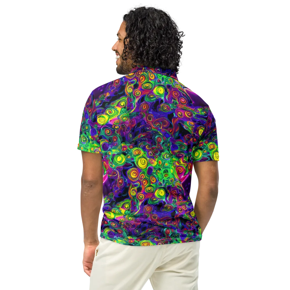 Spiral Fever on Men's Slim Fit Polo Shirt — Back