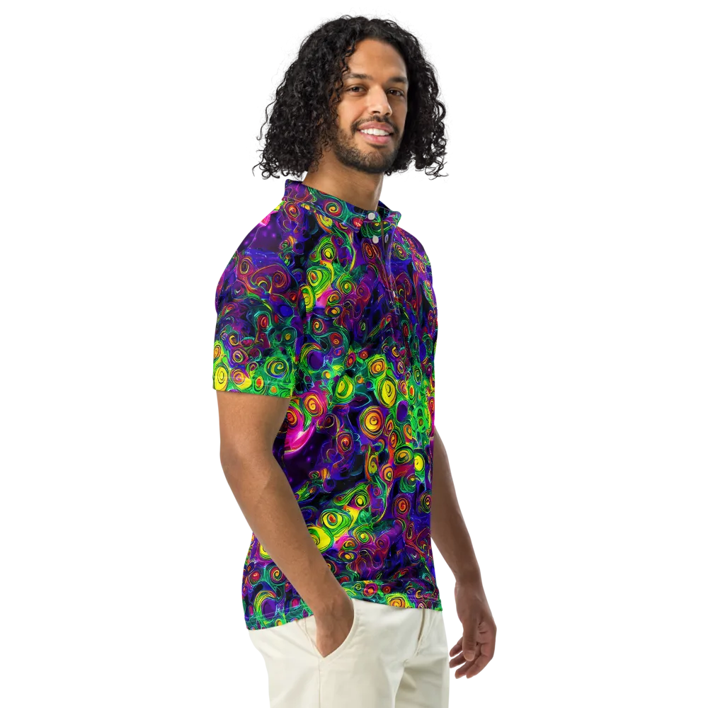 Spiral Fever on Men's Slim Fit Polo Shirt — Right Front
