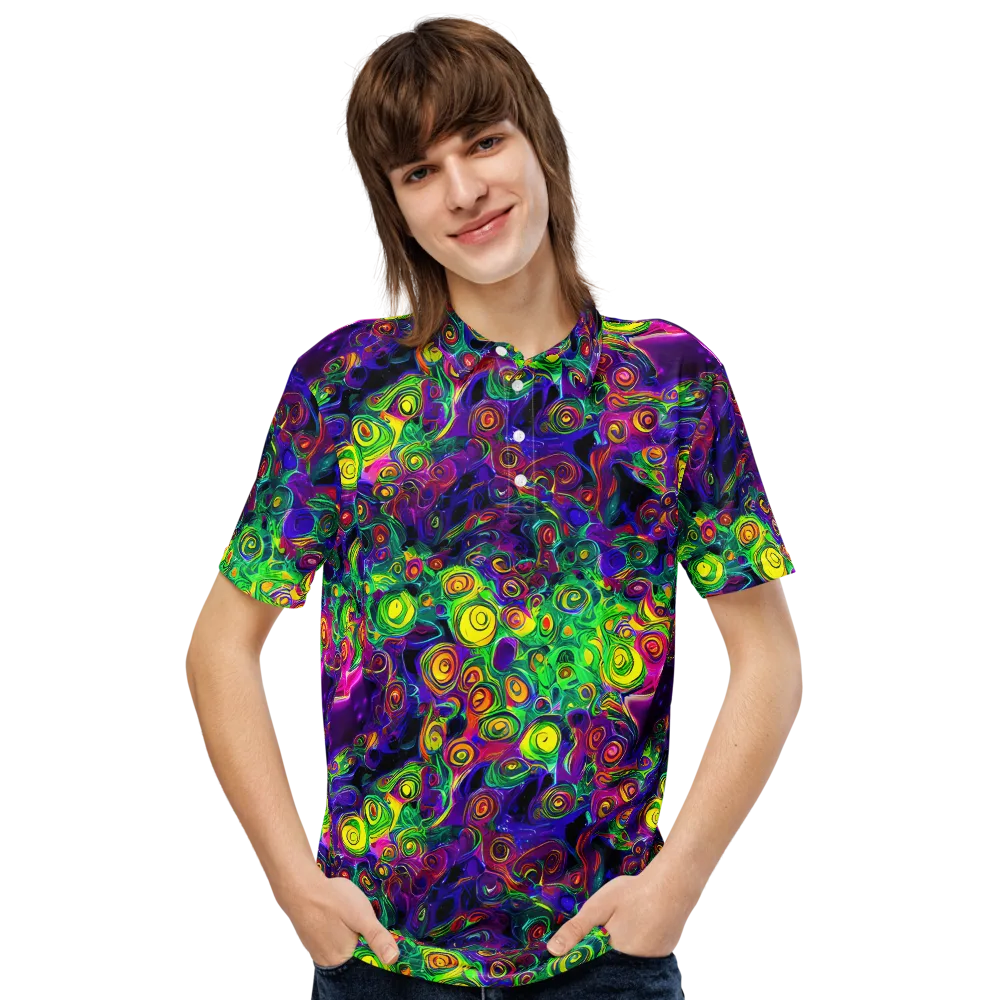 Spiral Fever on Men's Slim Fit Polo Shirt — Front