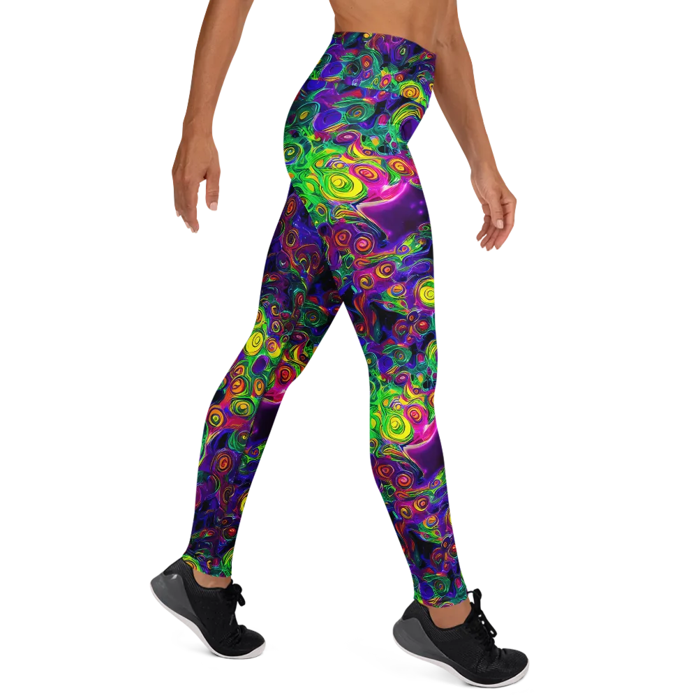 Spiral Fever on Yoga Leggings — Right
