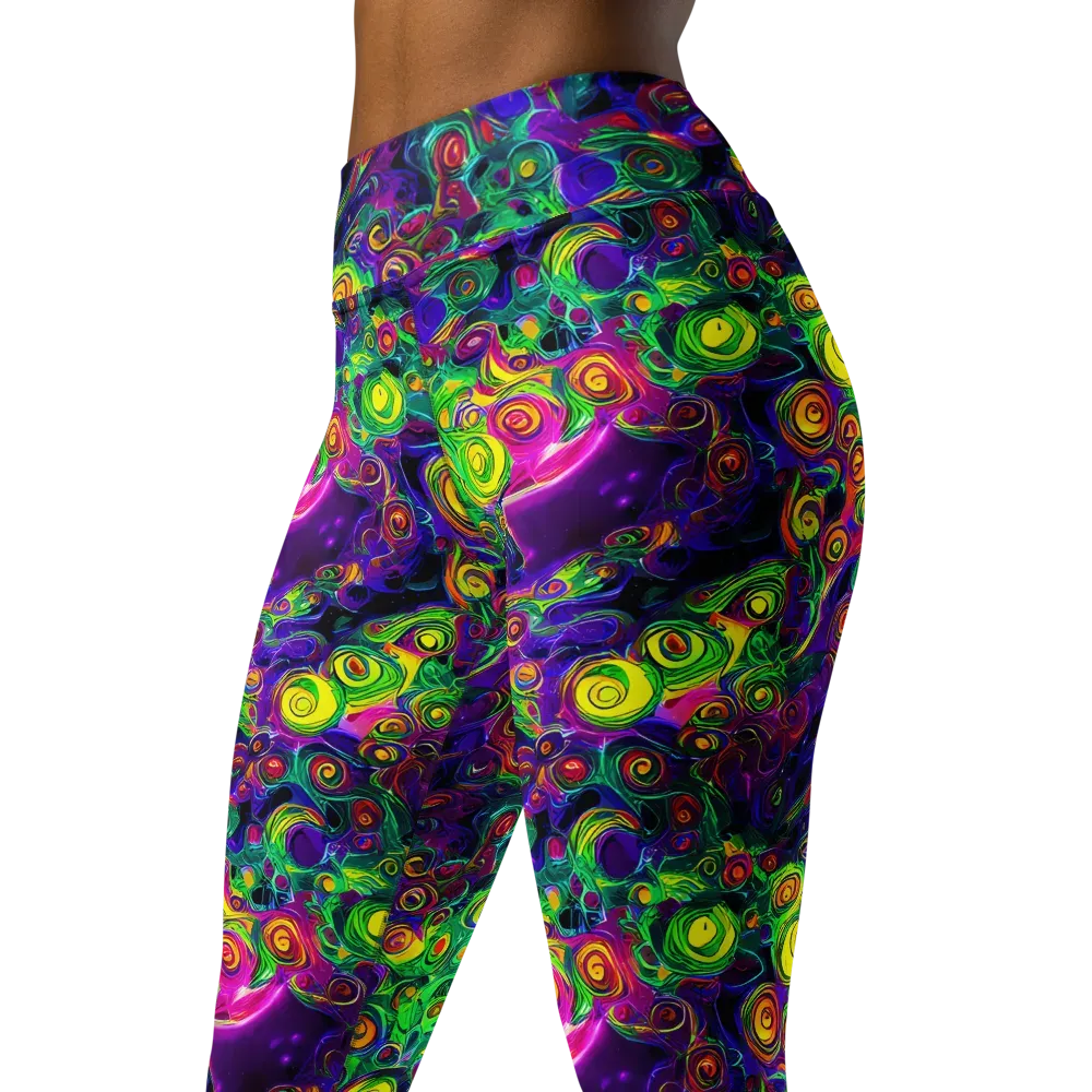Spiral Fever on Yoga Leggings — Left Front