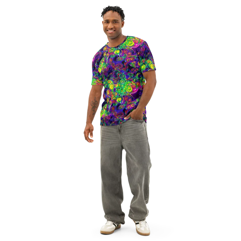 Spiral Fever on Men's Cotton Crew Neck T-Shirt — Front