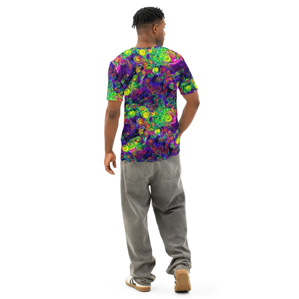 Spiral Fever on Men's Cotton Crew Neck T-Shirt — Back