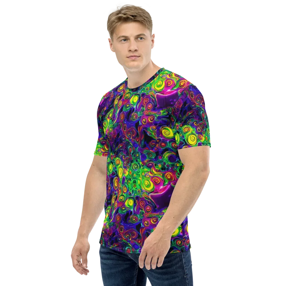 Spiral Fever on Men's Crew Neck T-Shirt — Left