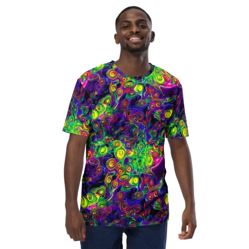Spiral Fever on a Men's Crew Neck T-Shirt