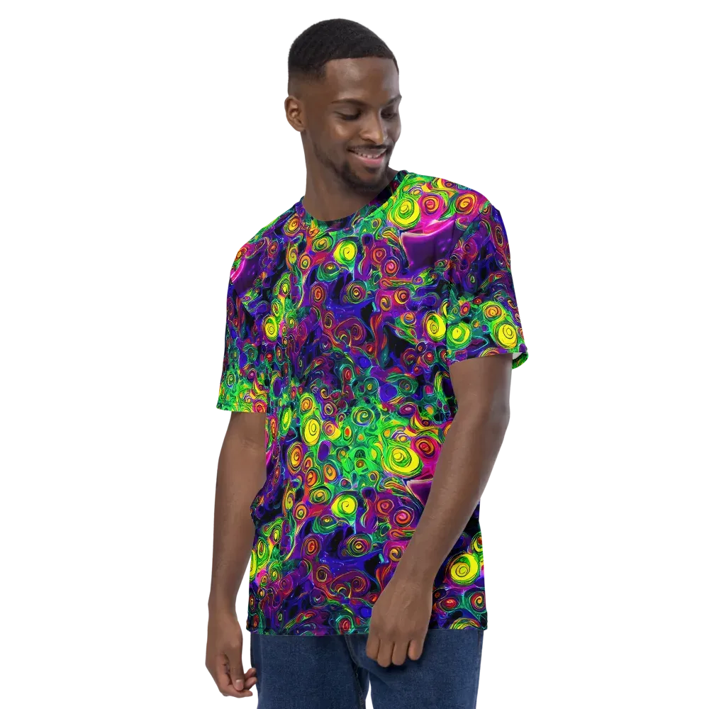 Spiral Fever on Men's Crew Neck T-Shirt — Left
