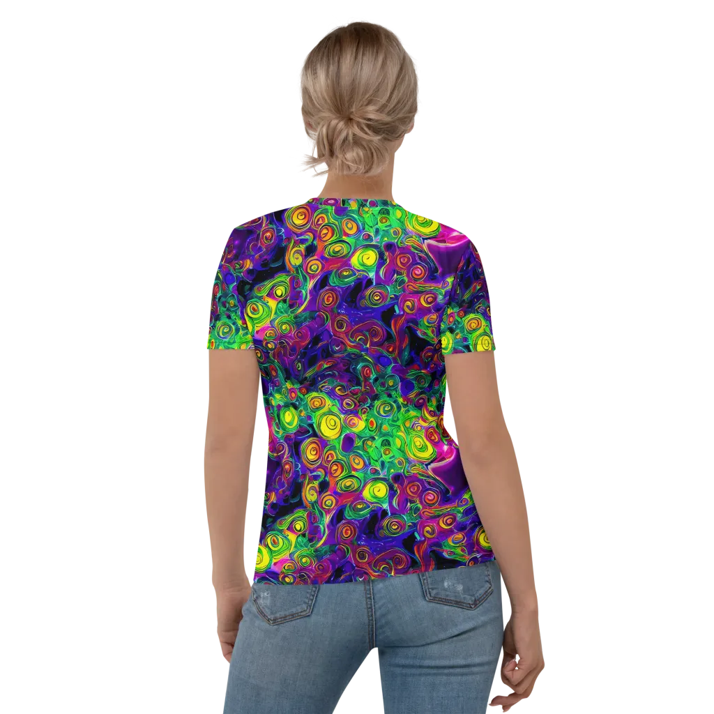 Spiral Fever on Women's Crew Neck T-Shirt — Back