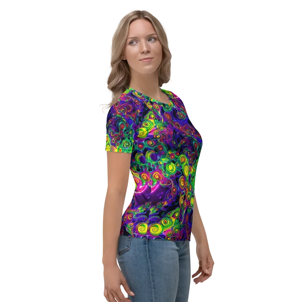 Spiral Fever on Women's Crew Neck T-Shirt — Right