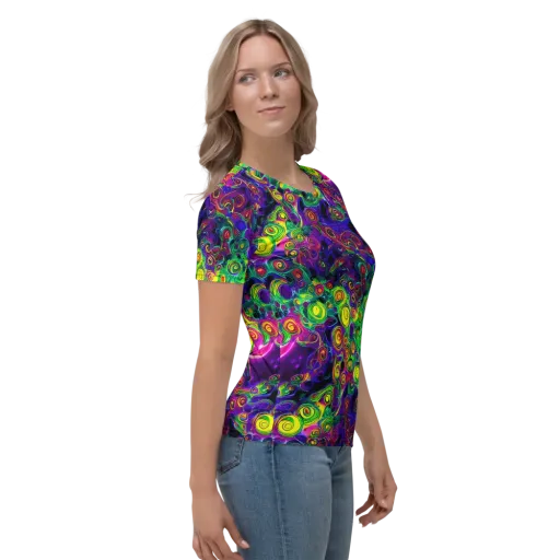 Spiral Fever on a Women's Crew Neck T-Shirt