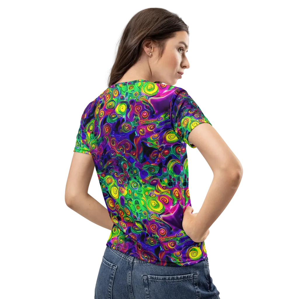 Spiral Fever on Women's Crew Neck T-Shirt — Back