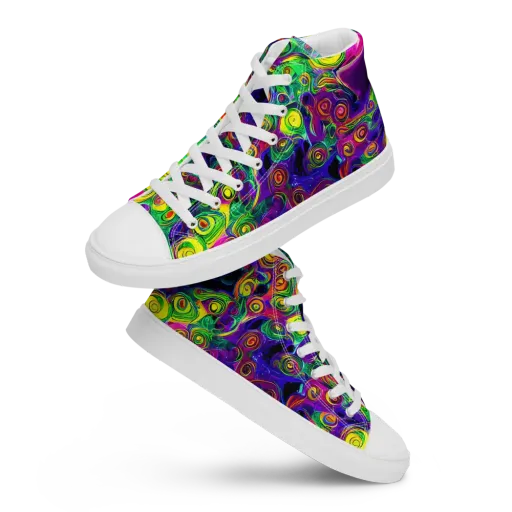 Spiral Fever on a Women's High Top Canvas Shoes