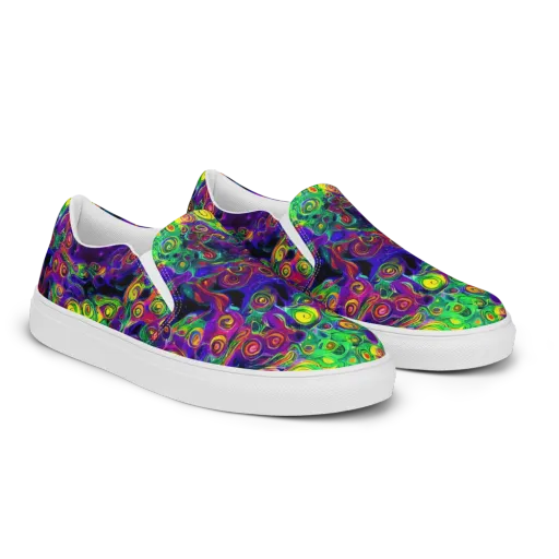 Spiral Fever on a Men's Slip-On Canvas Shoes