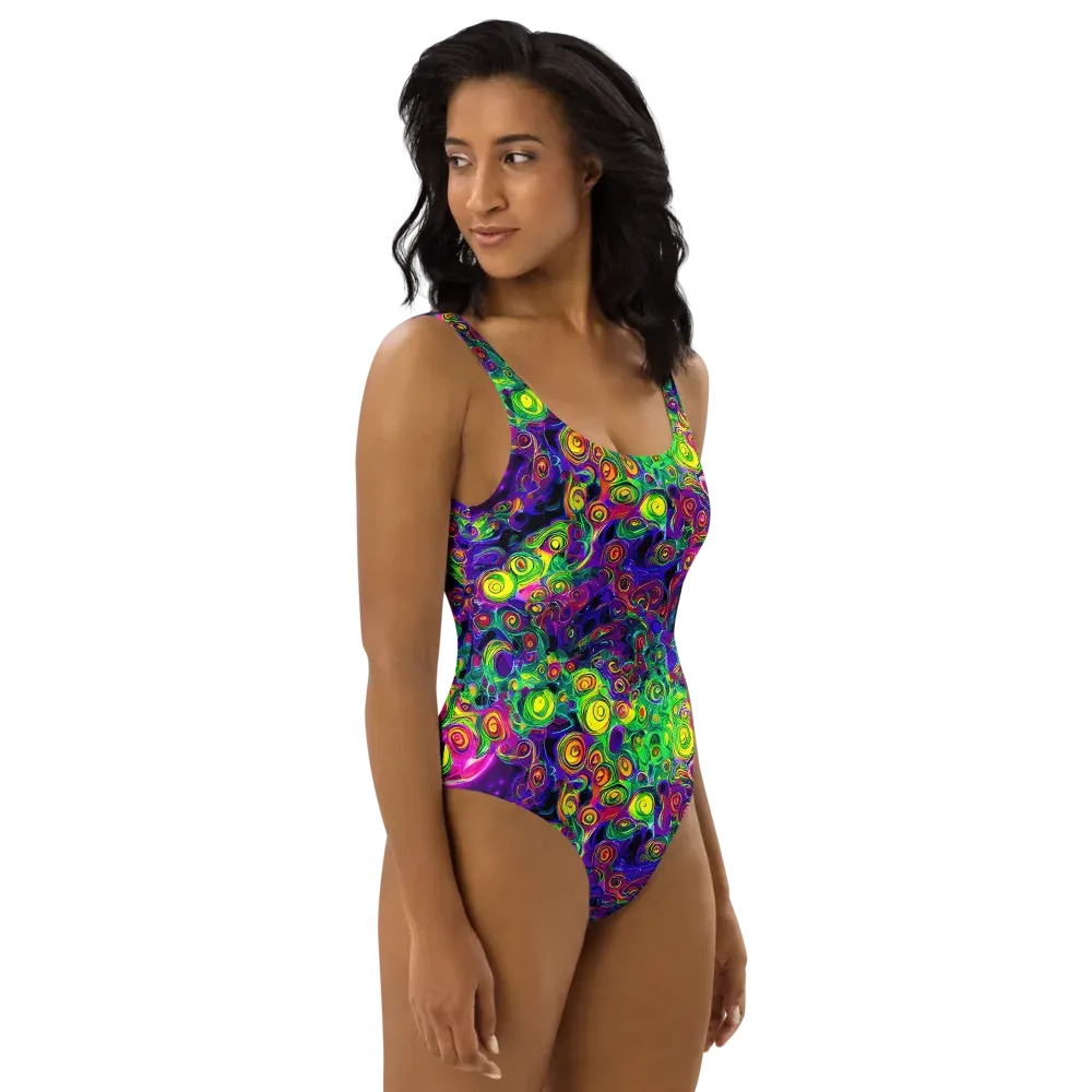 Spiral Fever on One-Piece Swimsuit — Right