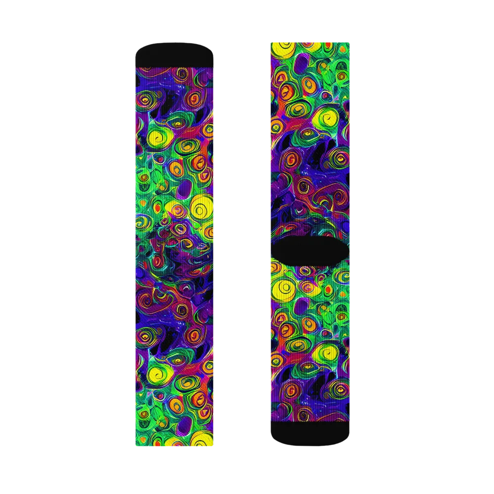 Spiral Fever on Socks — Right Sock
