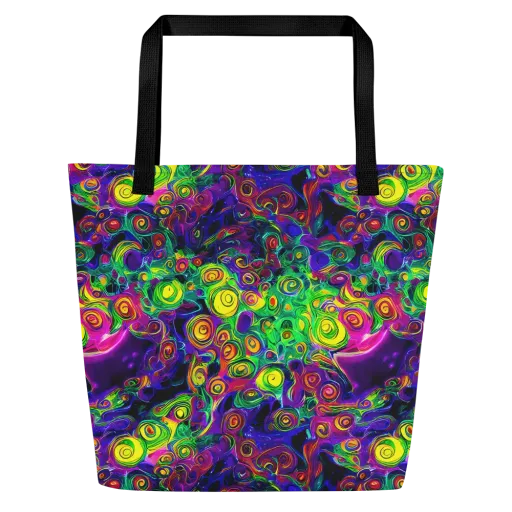 Spiral Fever on a Large Tote Bag W/ Pocket