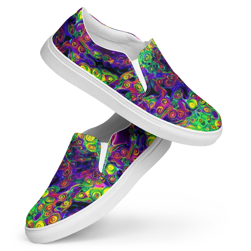 Spiral Fever on Women's Slip-On Canvas Shoes — Front