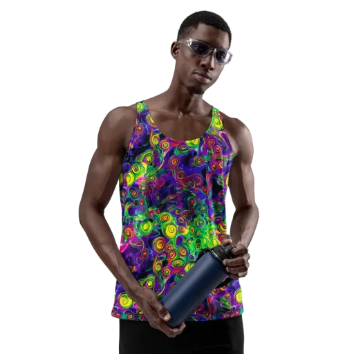 Spiral Fever on a Men's Tank Top