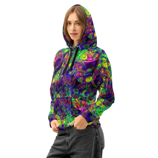 Spiral Fever on a Cotton Hoodie