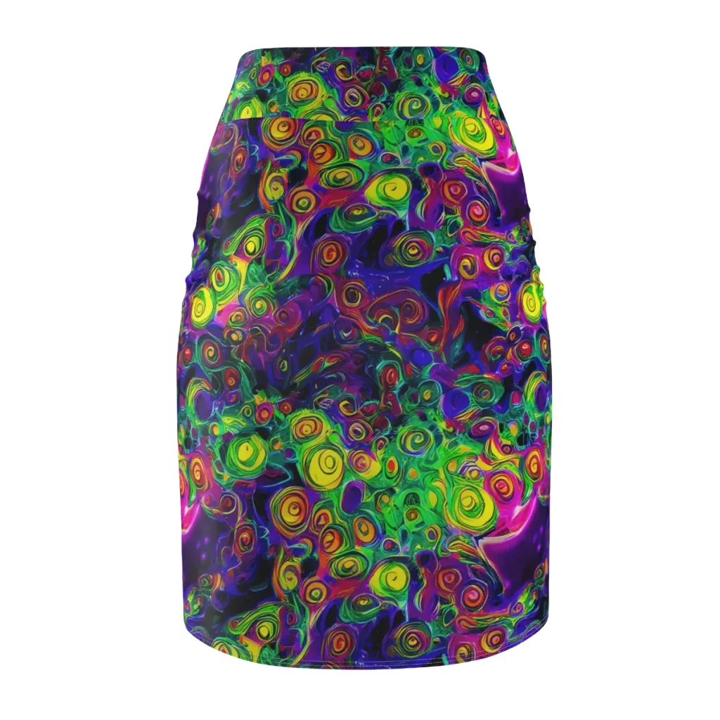 Spiral Fever on Pencil Skirt — Back