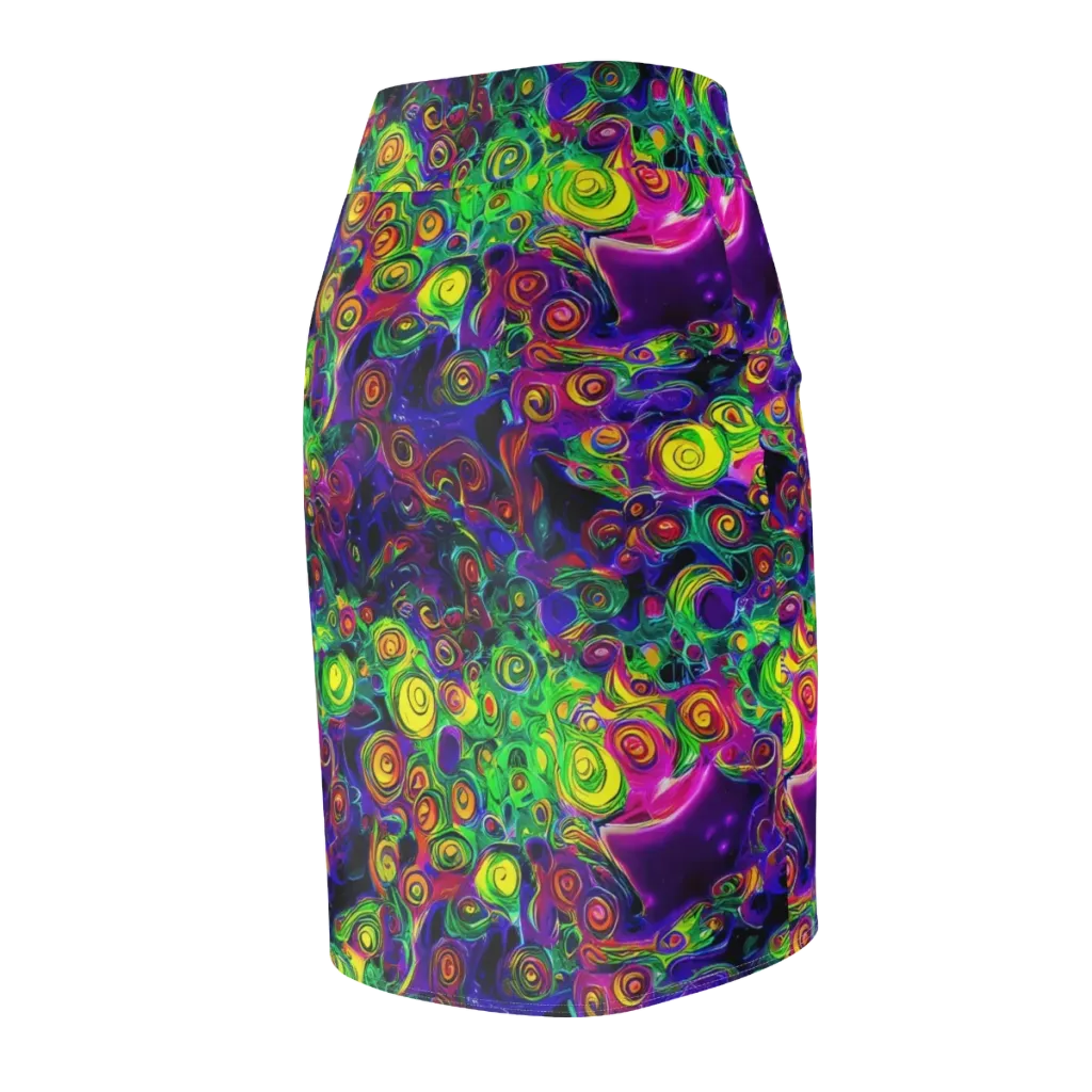 Spiral Fever on Pencil Skirt — Back Side