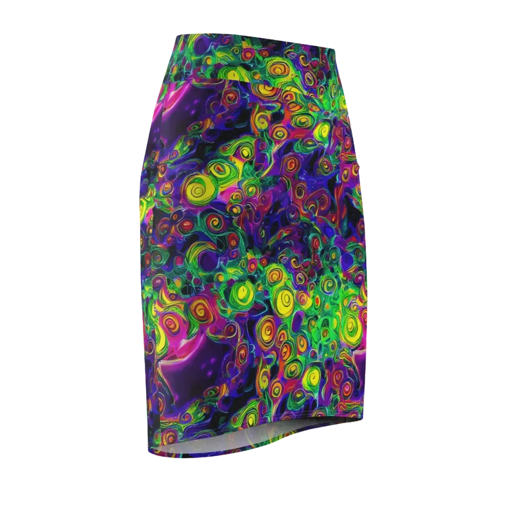 Spiral Fever on Pencil Skirt — Front Side