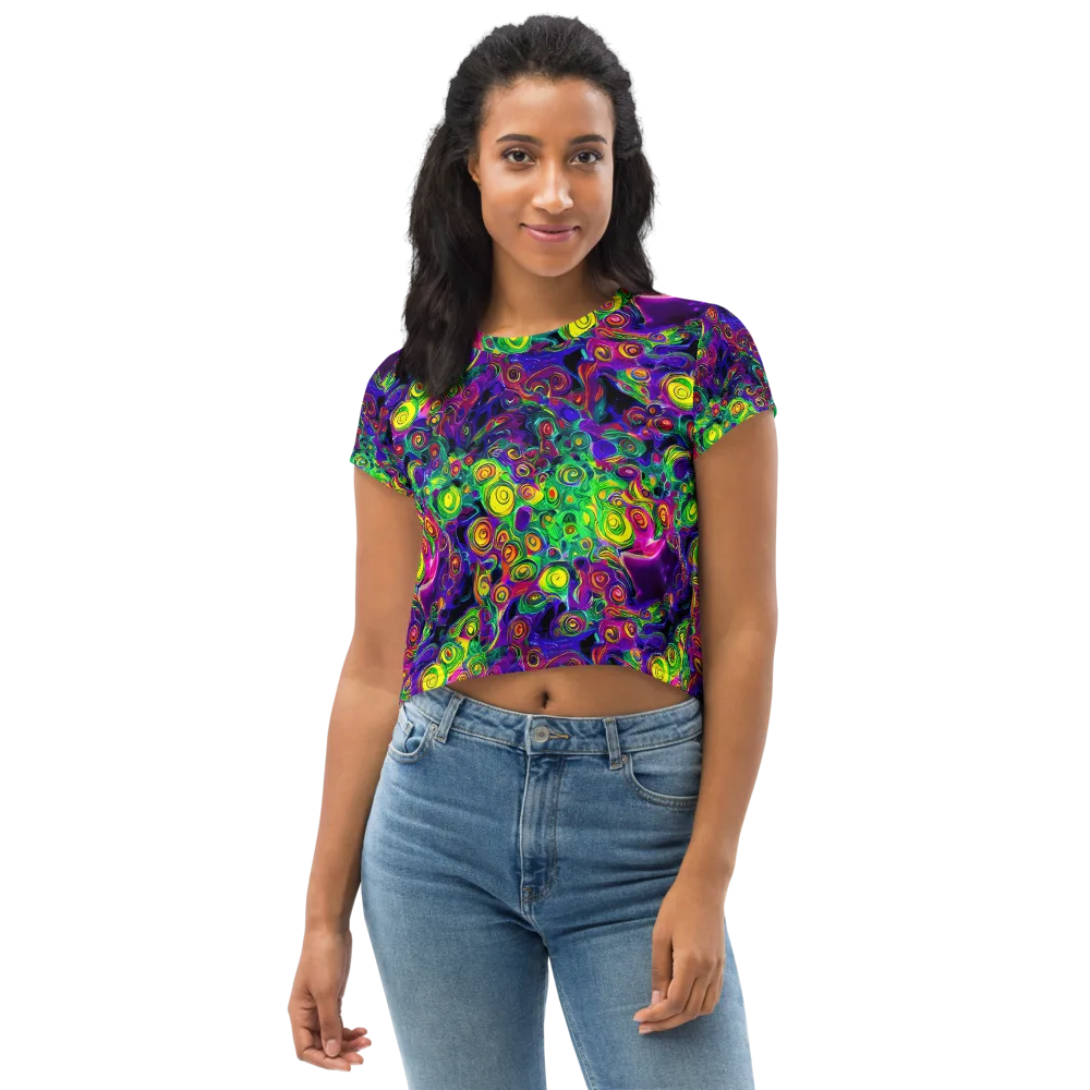 Spiral Fever on Crop Tee — Front