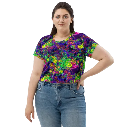 Spiral Fever on a Crop Tee