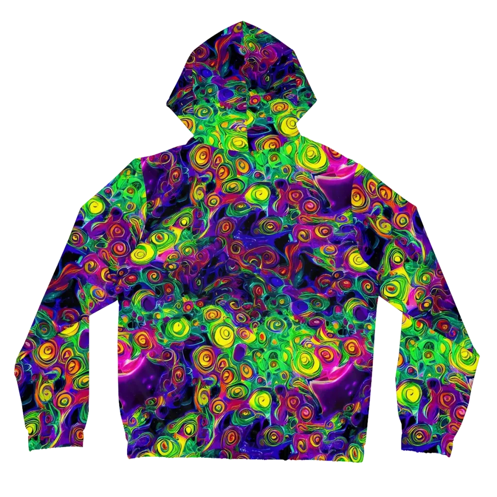 Spiral Fever on Women's Full-Zip Hoodie — Back