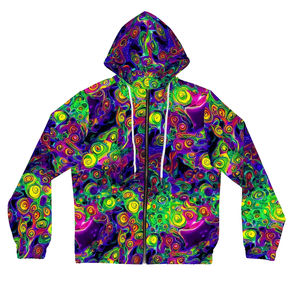 Spiral Fever on Women's Full-Zip Hoodie — Front