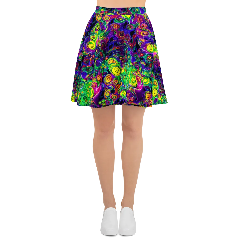 Spiral Fever on Skater Skirt — Front
