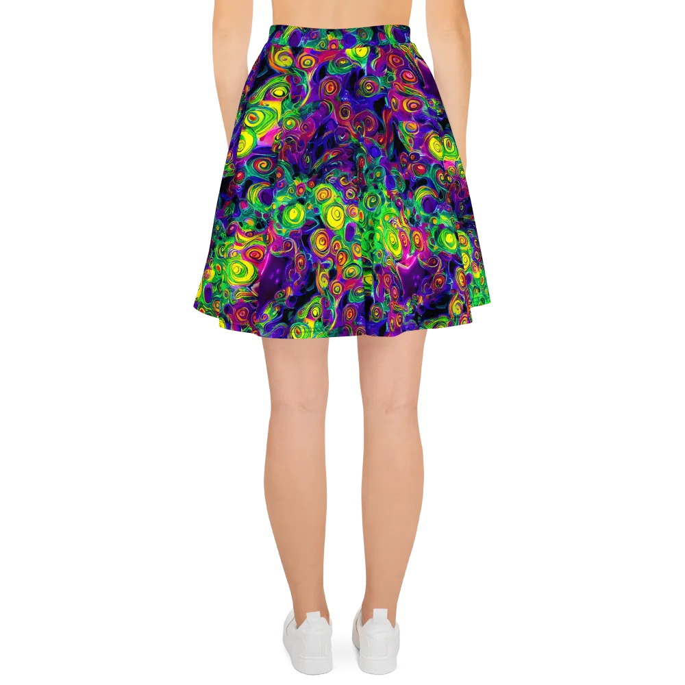 Spiral Fever on Skater Skirt — Back